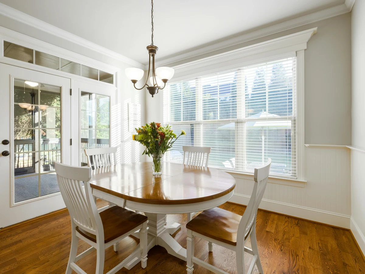 Interior decorating costs in Lincoln - bright dining room by Lincoln Decorators