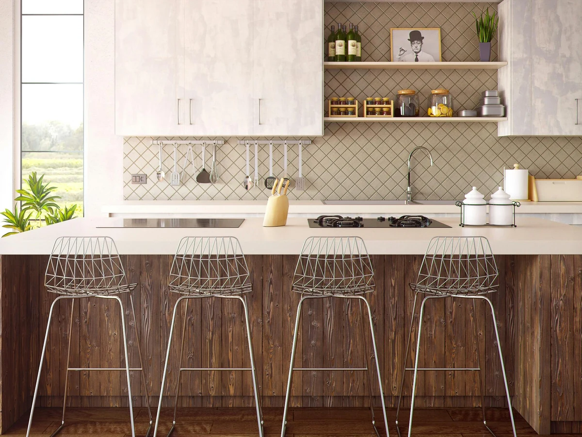 Kitchen cabinet painting in Birchwood, modern white kitchen by Lincoln Decorators